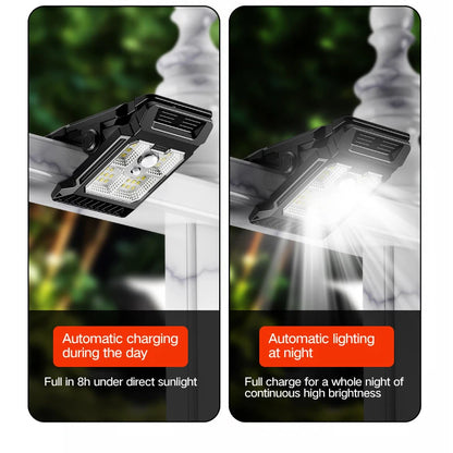 Solar powered courtyard lamp, household garden lighting, human body sensing multifunctional outdoor clip on lawn lamp