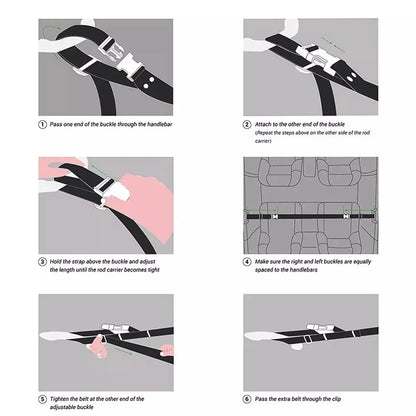 Convenient Car Fishing Rod Saver Vehicle Rod Carrier Band Rod Holder Belt Strap 1PC