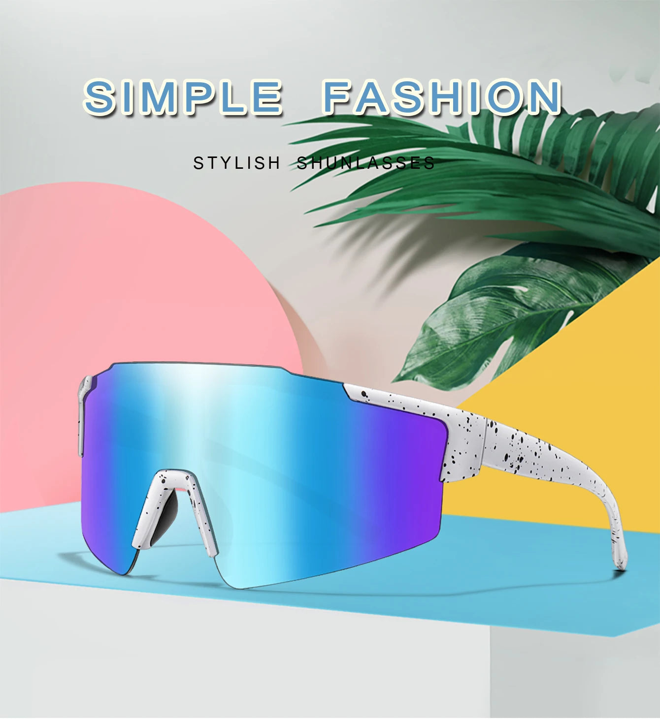 LOISRUBY Band New Style Cycling Sunglasses Sports Bike Glasses Men Women Mtb Bicycle Eyewear Large Windproof Eyewear UV400