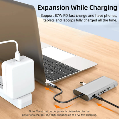 11-in-1 4K USB C 3.0 HUB Type C to HDMI-compatible USB 3.0 Adapter Type C HUB Dock PD 87W USB C Splitter for MacBook Pro Air