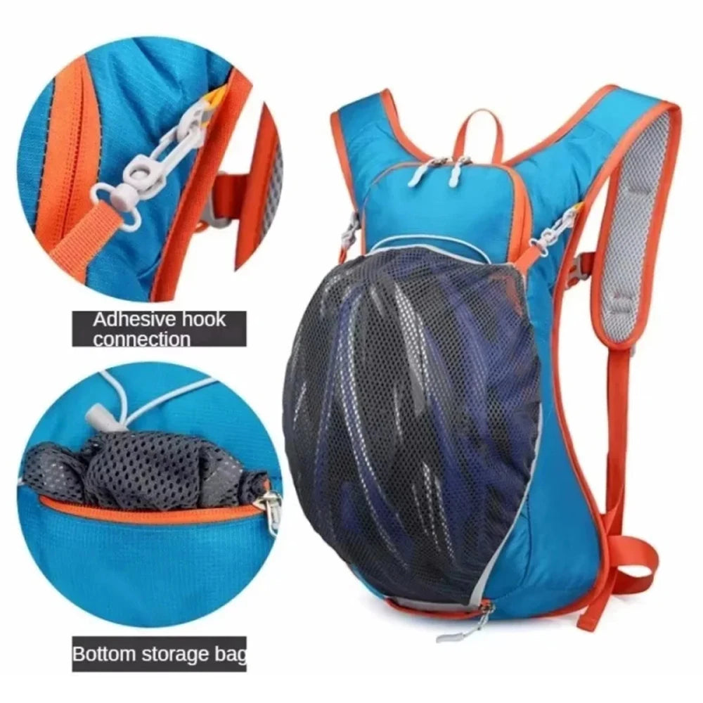 New 12L Outdoor Sport Bike Cycling Running Hiking Hydration Water Bag Storage Helmet Pack Waterproof UltraLight Bladder Backpack