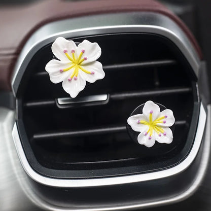 2pcs Car Perfume Clip Flower Air Outlet  Decorations Car Air Conditioner Air Vent Personalized Interior Decoration Accessories