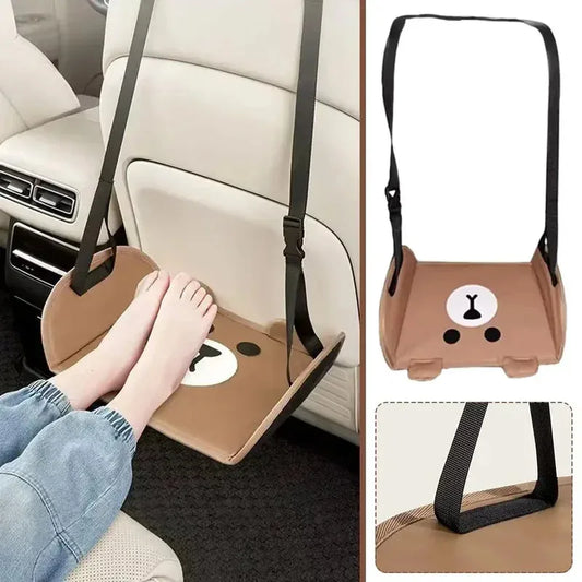 Portable Car Rear Seat Foot Hammock – Adjustable Hanging Footrest for Travel, Office & Car Interior Comfort