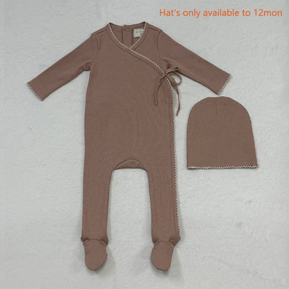 Ali layette SS26 Trimming Ribbed Cotton Family Matching Collection hat  blanket Rompers Sets