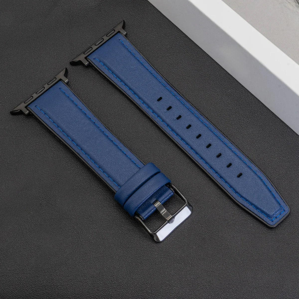 Leather Band Strap for Apple Watch Band Ultra 3 49mm 11 10 9 8 7 46 45 41mm High Quality for IWatch Series 6SE54 44 40mm Correa