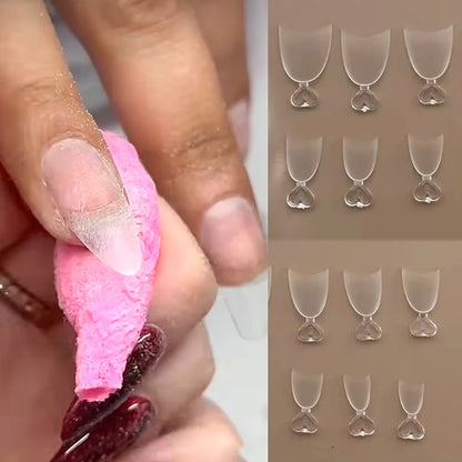 30pcs Square ToeNail Tips Summer French Gradient False Toe Nails Wearable Short Square Foot Nails Set Press On Nail
