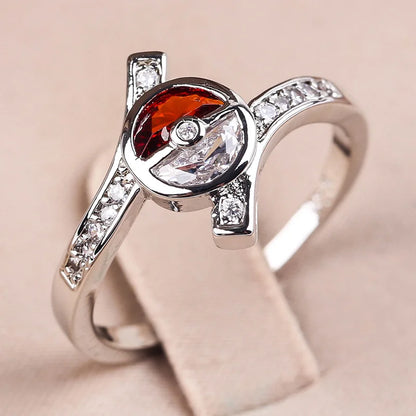 1 Pc Delicate Synthetic Zircon Ring Fashionable and Suitable for Birthday Gift Rings, Suitable for All Seasons