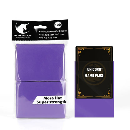 100PCS 66x91mm Matte Standard Size Card Sleeves TCG Trading Cards Protector For Tarot Shield Board Games Magical Cover PKM
