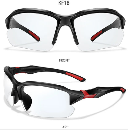 Photochromic Cycling Sunglasses Men Outdoor Sports Tactical Camouflage Goggles Vintage Driving Riding Fishing Windproof