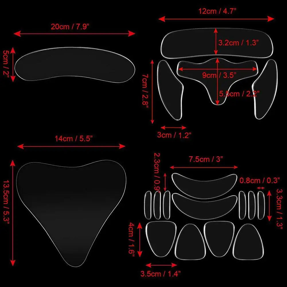 5/11/16/18Pcs Reusable Silicone Face Patch Set Anti Wrinkle Patches For Face Neck Forehead Eye Cheek Chest Pads Beauty Tools