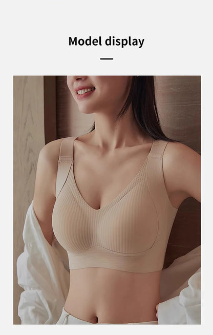 Women Maternity Bra Non Slip Shoulder Strap Bralette Simple and Casual No Underwire Padded Full Cup Size Adjustable Underwear