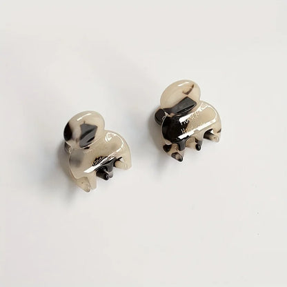2pcs/set Mini Acetate Hair Claw Side Pins Small Size Shark Clip Sweet Cute Elegant Hairpin Hair Clips Women Hair Accessories