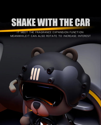 Head shake rotating propeller plane cool bear pilot car air fresheners accessories decoration fun diffuser perfume fragrance men