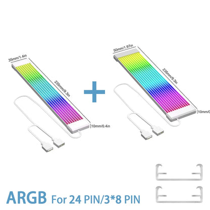 Computer Case Bendable ARGB Light Board, Suitable For Graphics Card 24pin/8pin/2x8pin/12VHPWR/Motherboard Decorative Light Strip