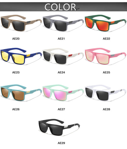 Retro Style Square Frame Polarized Cycling Sunglasses Men Night Vision Car Driving Sunglass Dirt Bike Motorcycle Glasses UV400