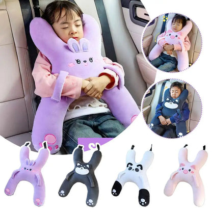 1PCS Cute Car Neck Pillow Safety Sleep Prevent Leaning Head Back Car Sleeping Neck Head Support Comfort Travel Pillow