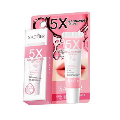 5X Niacinamide Plumping Lip Mask – Intense Hydration & Anti-Dryness for Soft, Pink Lips | Care Chapped Lips Overnig 10g/pc