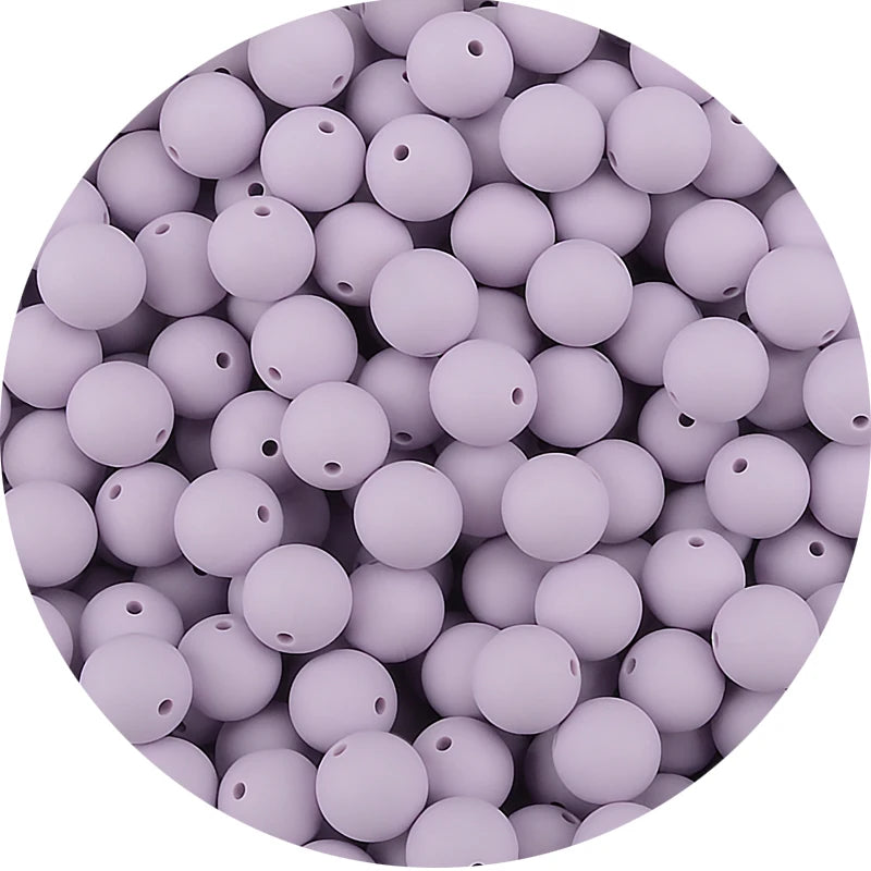 LOFCA 12mm 50pcs/lot Beads Food Grade Silicone Teether Round Beads Baby Chewable Teething Beads Silicone Teether For Diy