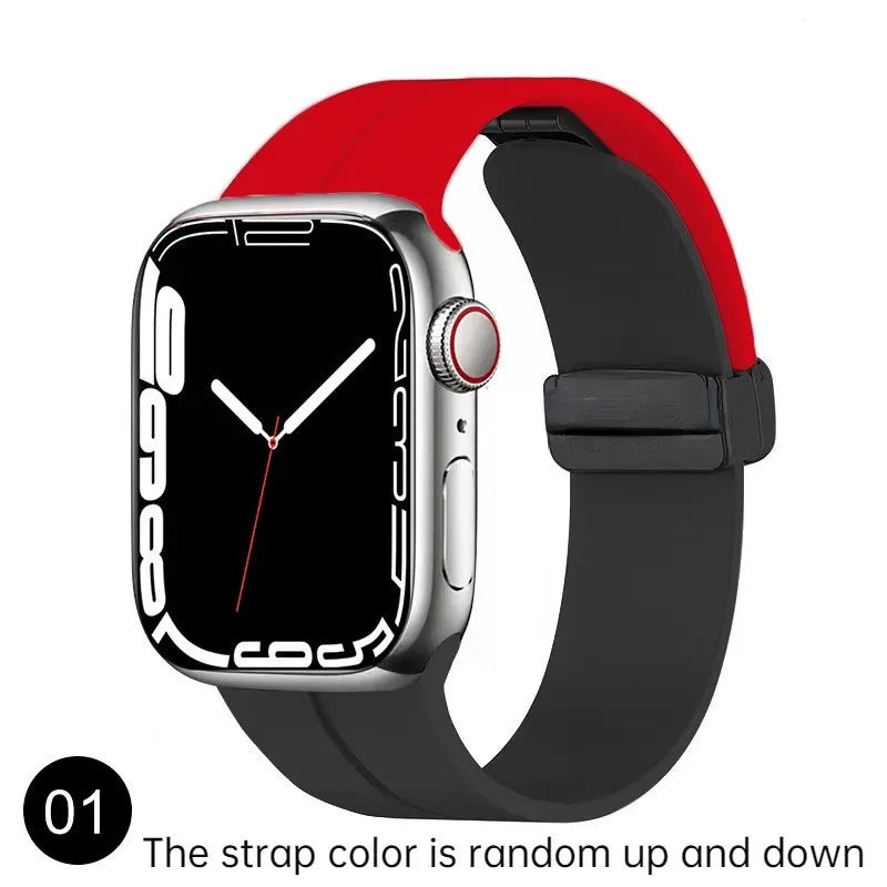 Magnetic Strap For Apple watch ultra band 49mm 45 mm Silicone Bracelet iWatch Series 7 8 se 6 5 3 44mm 45mm 40mm 41mm 42mm 38mm