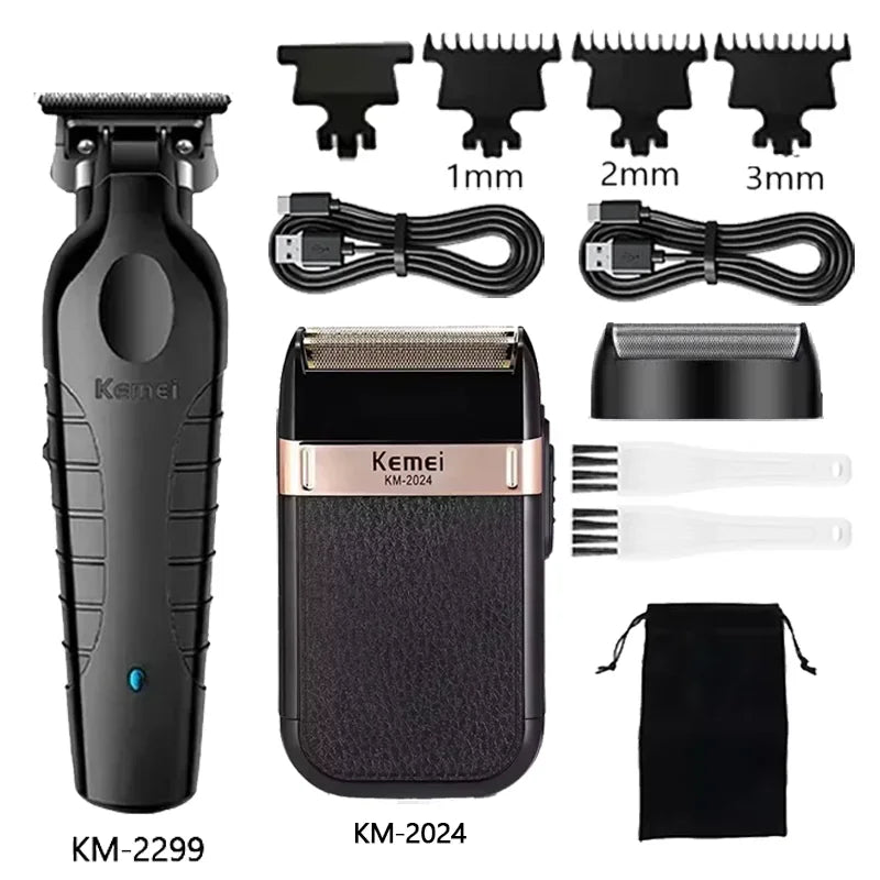 Kemei Hair Clipper Kit Men's Electric Shaver Hair Trimmer Machine Professional Hair Cutting Machine Km-2299 Km-032 Km-2024