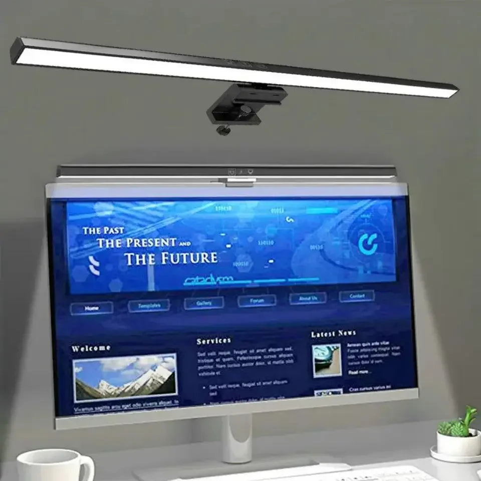 Eye-Care Desk Lamp 33cm 50cm LED Computer PC Monitor Screen Light Bar Stepless Dimming Reading USB Powered Hanging Table Lamps