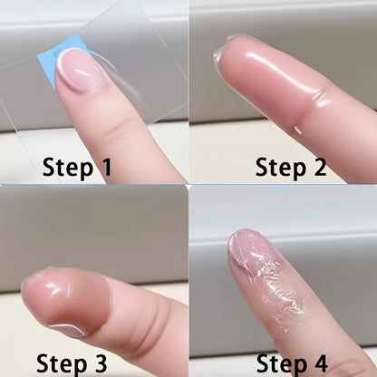 1 Roll Transparent Self-Adhesive Tape, PU Material Bandage Portable Finger Protector, Anti-Friction Sticker for Bathing