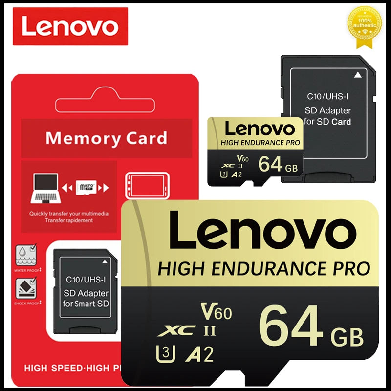 Lenovo SD Card Memory Card 1TB High Speed TF Flash Card 4K Full HD Video Micro SD Card 128GB 256GB 512GB For Xiaomi Camera PC
