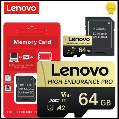 Lenovo SD Card Memory Card 1TB High Speed TF Flash Card 4K Full HD Video Micro SD Card 128GB 256GB 512GB For Xiaomi Camera PC