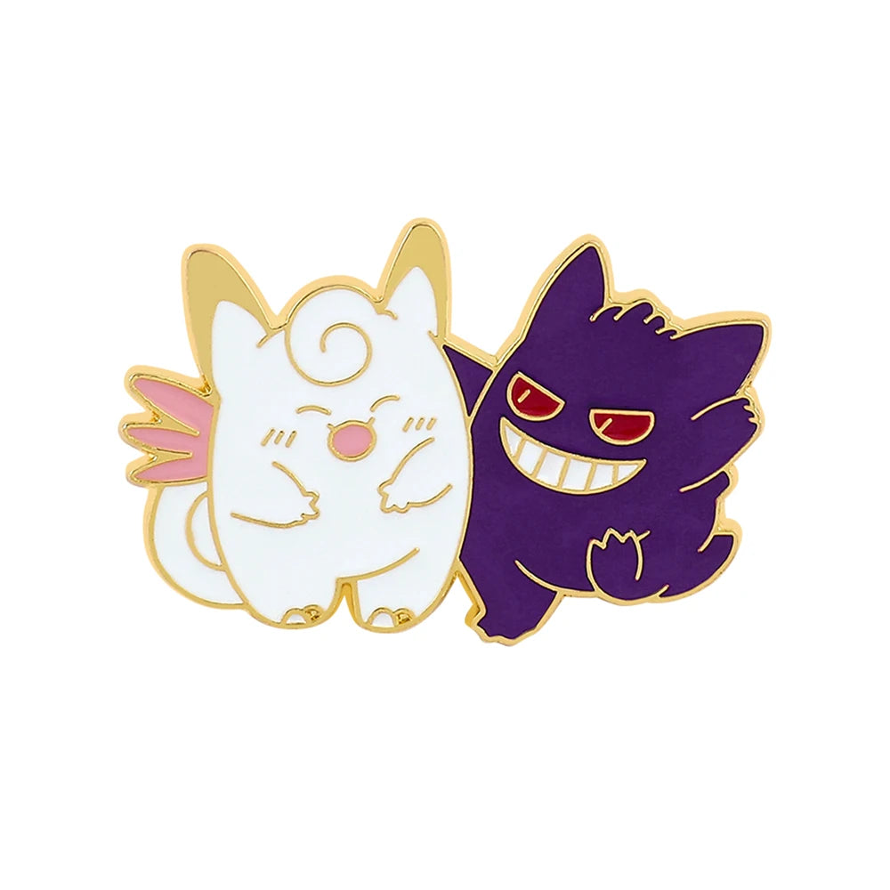 Pokemon Pikachu Game Console Enamel Pins Badges Brooches Japanese Anime Squirtle Funny Punk Denim Jacket Badge Lapel Pin Friend