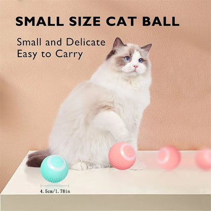 Smart Cat Toys Ball Automatic Interactive Pets Electric Rolling Teaser USB Rechargeable Kitty Moving Bouncing Ball Birthday Gift