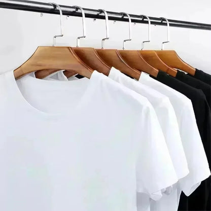 100% Cotton Men's  T-shirt O-neck Solid Color Bottoming Shirt Universal Casual Breathable T-shirt Tops Spring Autumn
