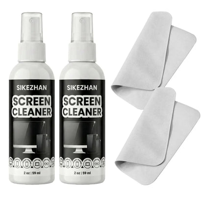 SIKEZHAN Screen Cleaner Kit with Polishing Cloth - Streak-Free Spray for MacBook, iPad, iPhone, Laptop, Monitor & TV (2oz)