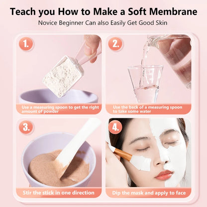 Face Skin Care Tool Set Silicone Facial Mask Brushes Beauty Salon Bowl Spoon Mask Mud Film Brush Skin Care DIY Beauty Tools