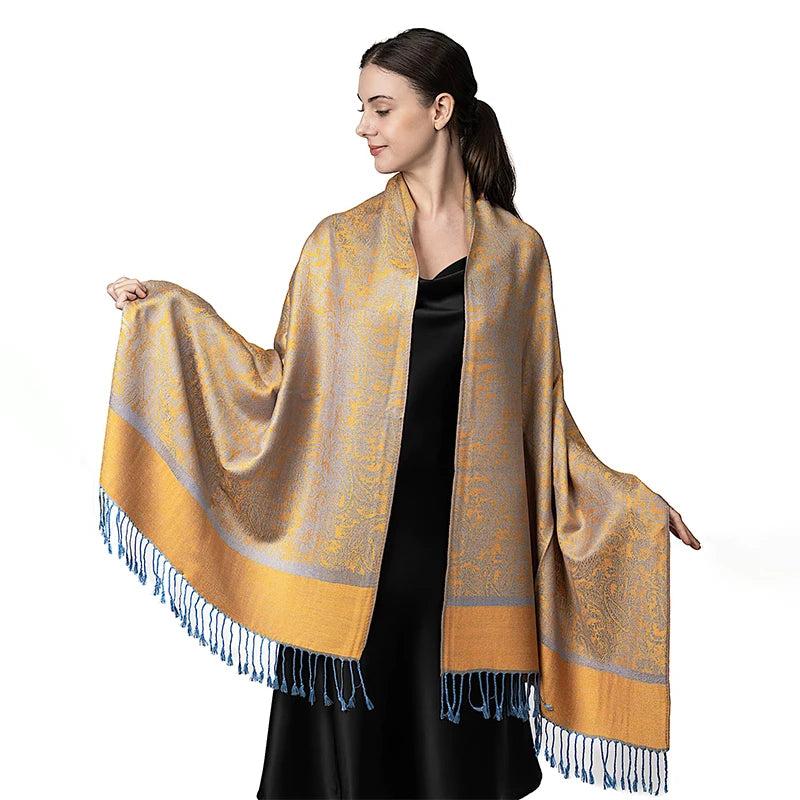 New fashionable all-match imitation cashmere Pashmina paisley tassel scarf long scarf shawl for all seasons