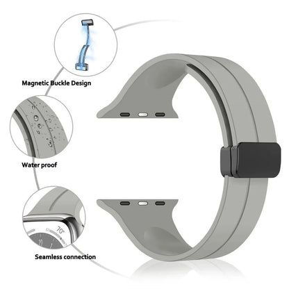 Magnetic Strap For Apple watch ultra band 49mm 45 mm Silicone Bracelet iWatch Series 7 8 se 6 5 3 44mm 45mm 40mm 41mm 42mm 38mm
