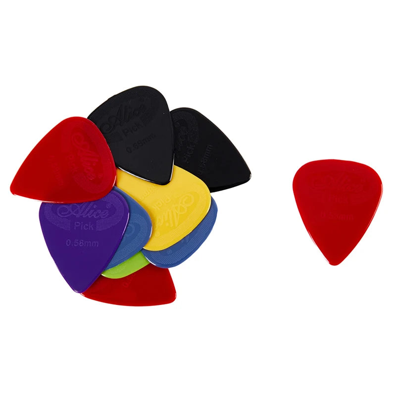 10pcs Alice Guitar Pick Non-slip Pick Nylon With Raised Surface Alice Guitar Finger Piece Non-slip Black And White Nylon Tuner
