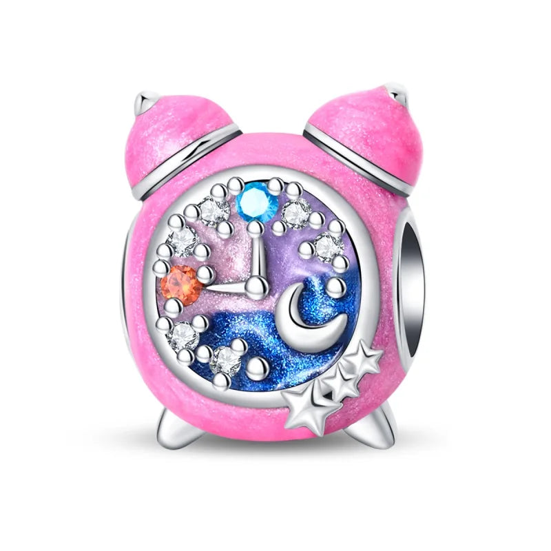925 Sterling Silver Tailor Sewing Machine Telephone Alarm Clock Charms Pendants Fit 925 Original Bracelets DIY Jewelry
