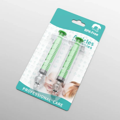 10ml Baby Nose Cleaner with Silicone Nasal Suction Tips Syringe Nasal Irrigator Portable Needle Tube Nasal Washer for Infants