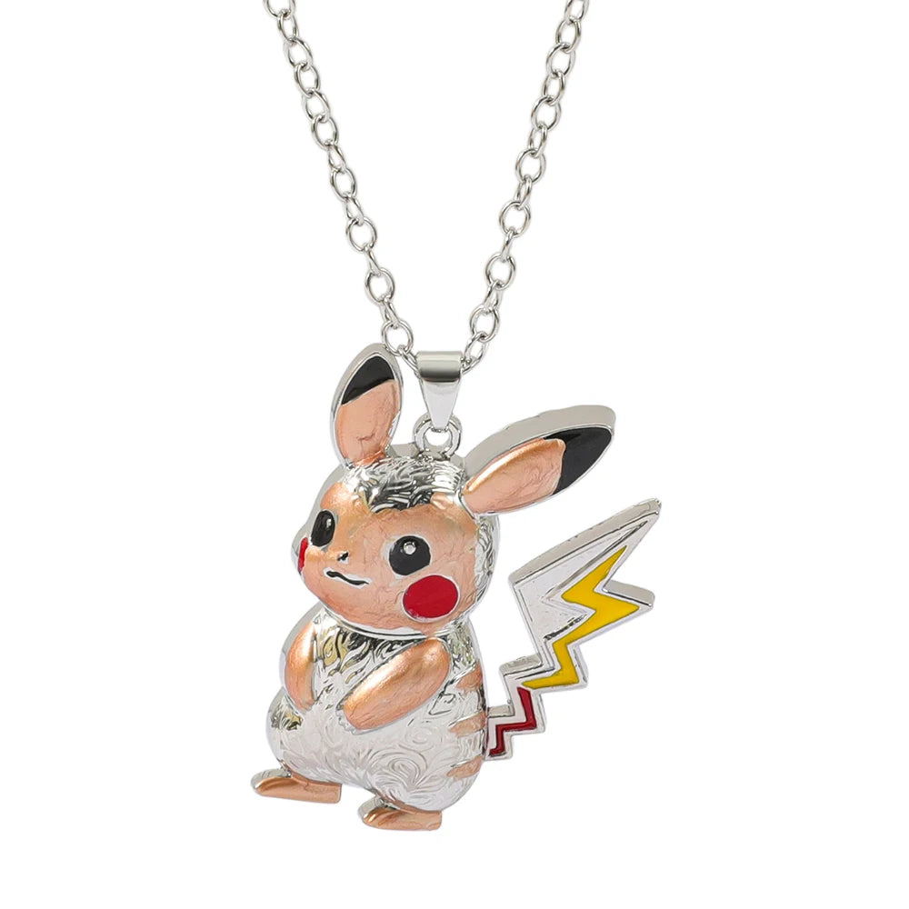 1PC Cute Q Version Character Necklace Alloy Charmander Bulbasaur Jewelry Pendant for Fans Holiday Gifts Jewelry Accessories