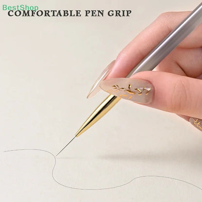♥♥♥5Pcs Slim Nail Art Brushes – Acrylic Flower Painting & Line Drawing Kit