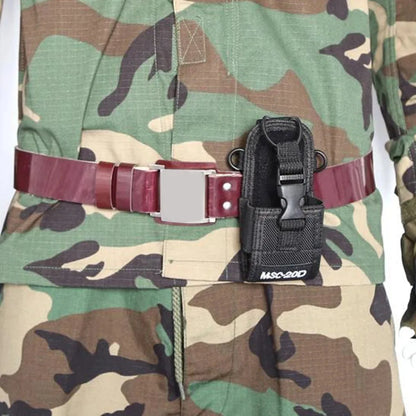 Nylon Walkie Talkie Holder Pouch Bag Two Way Radio Case with Adajustable Shoulder Strap for Baofeng