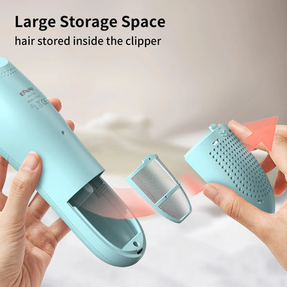 Vacuum Hair Clippers for Kids & Men Rechargeable Cordless Hair Cutting Machine with Safe Ceramic Blade Waterproof Hair Trimmers