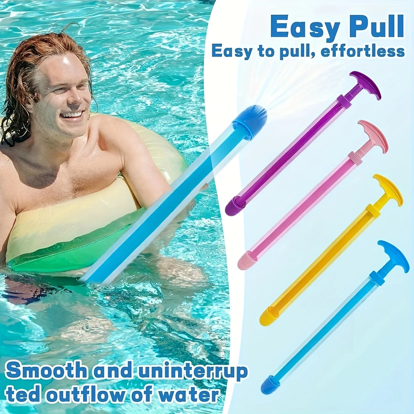 4pcs Colorful Fireworks Water Gun - for Parties, Water Parks, Games, and Romantic Celebrations, with A Sturdy Structure