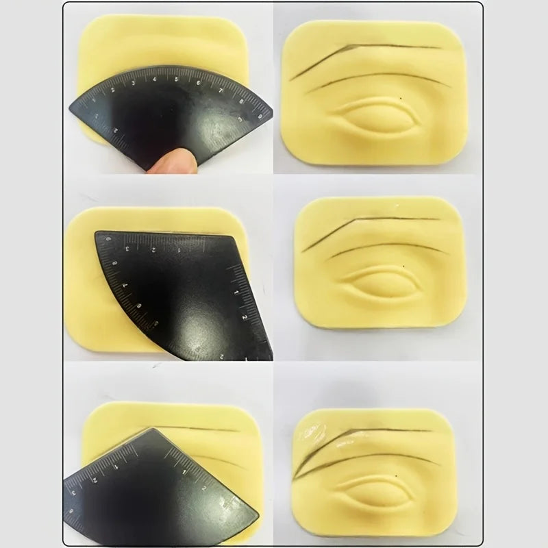 1PC Eyebrow Stencil Kit - Multi-Style Templates with 3-Point Measuring Ruler, Precise Shaping Tool for Microblading & Makeup