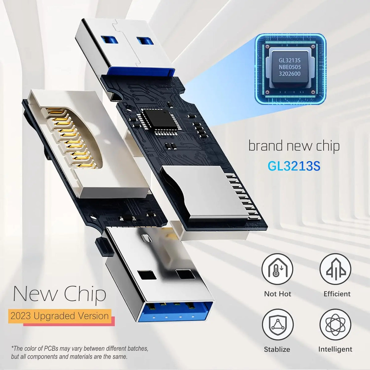 USB3.0/2.0 Micro SD Card Reader,5Gbps 2-in-1 SD Card Reader to USB Adapter,for SDXC, SDHC,MMC,Micro SDXC,Micro SD,Micro SDHC