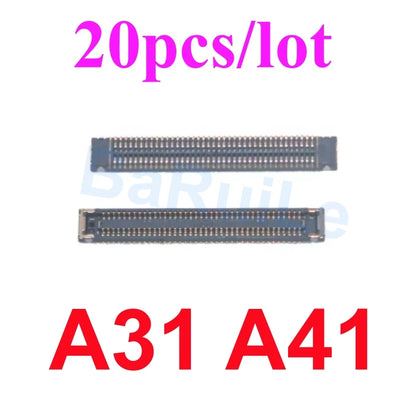20pcs USB Charging FPC Connector on Mother Board For Samsung  A31 A71 A72 A52 A53 A22 A12 A02S A05 A40 A70 Charger Plug on Board