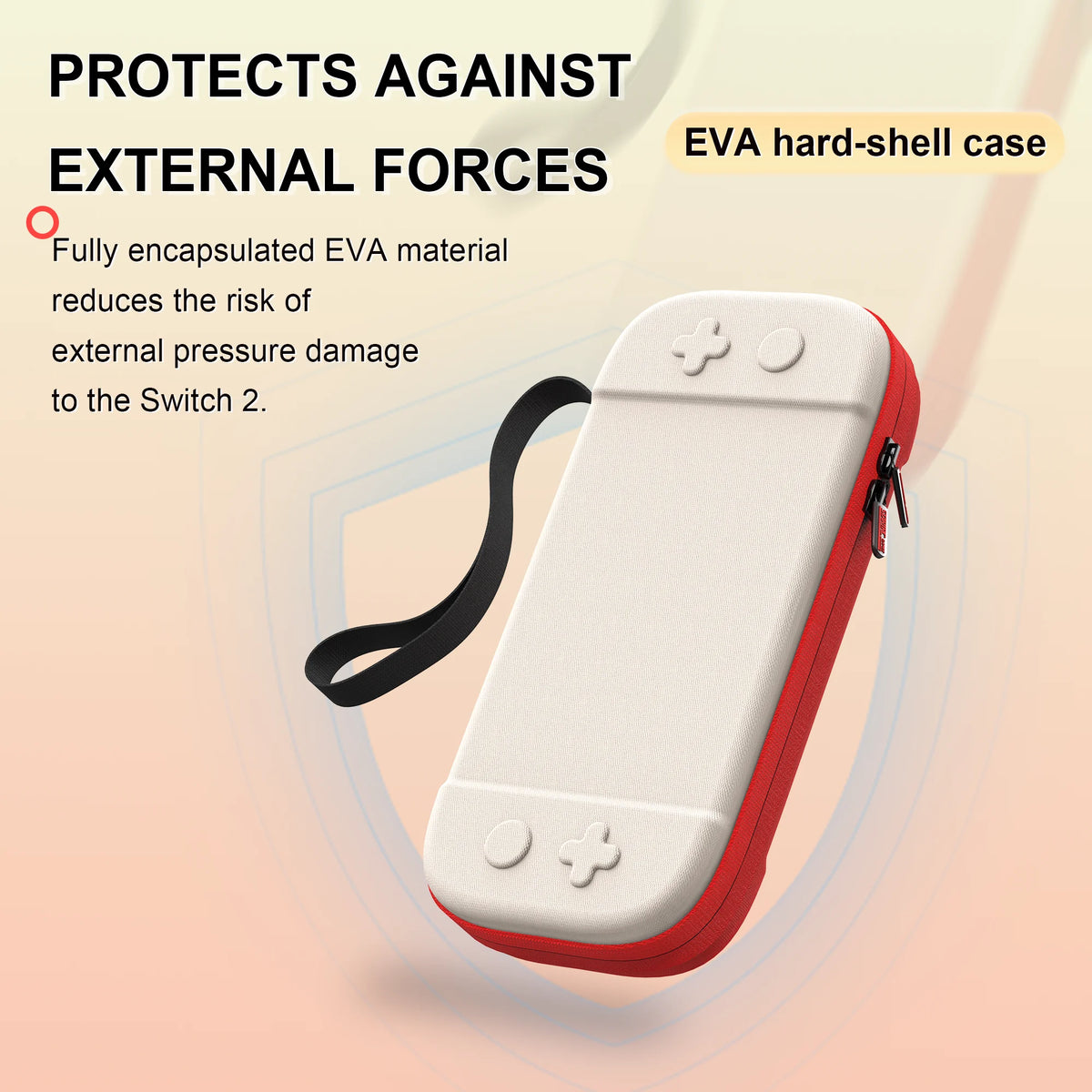 EAV Nylon Portable Hard Shell Storage Bag For Nintendo Switch 2 With Card Slot Anti Drop Waterproof Multifunctional Case
