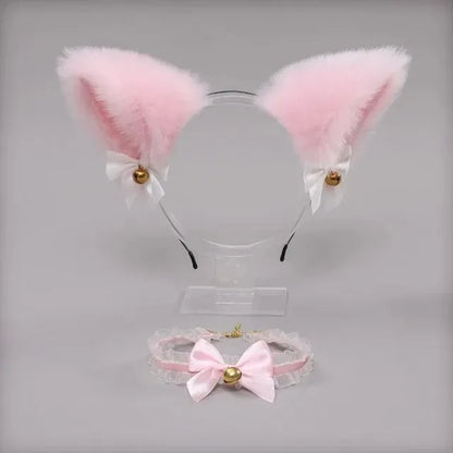 1 Set Cute Cat Ear Hair Wear Claw Gloves Girls Anime Cosplay Costume Plush Bell Cat Fur Ear Hairband Night Party Club Headbands