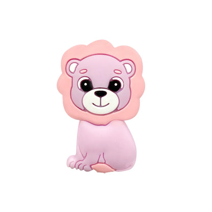 1/3/10pcs Lion Baby Silicone Teether Beads Toy DIY Pacifier Chain Necklaces Pendant Bite Chew Rodent For Teething Kids Toys
