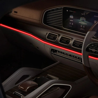 Car Interior Atmosphere Light, RGB LED Light Strip Neon Invisible Light USB Fiber Optic Ambient Lamp Support APP Control